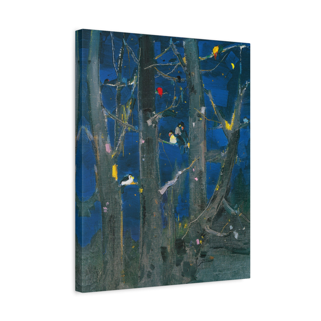 Bird Resting by the Pondside Tree - Wu Guanzhong - Canvas Print