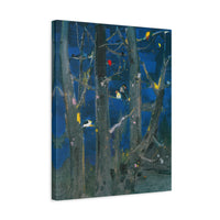 Bird Resting by the Pondside Tree - Wu Guanzhong - Canvas Print