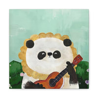 Panda Playing Ukulele - Canvas Print