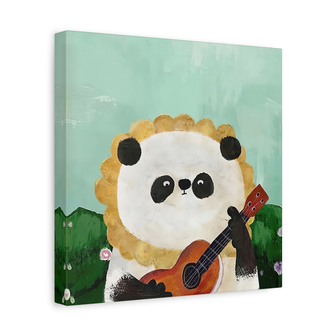 Panda Playing Ukulele - Canvas Print