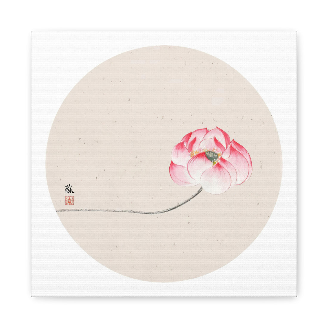 Chinese Lotus Style B - Canvas Print