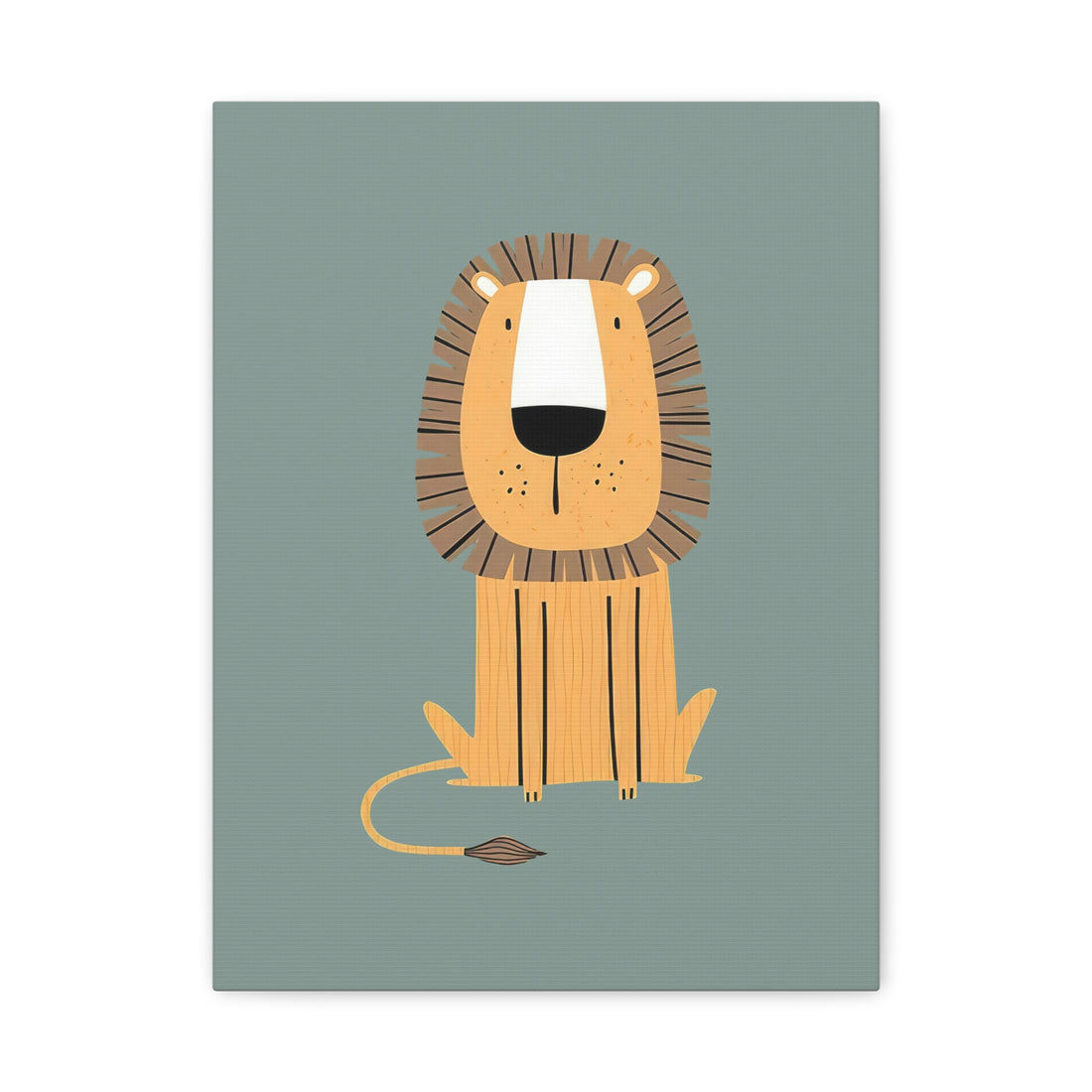 Whimsical Safari - Playful Lion - Canvas Print