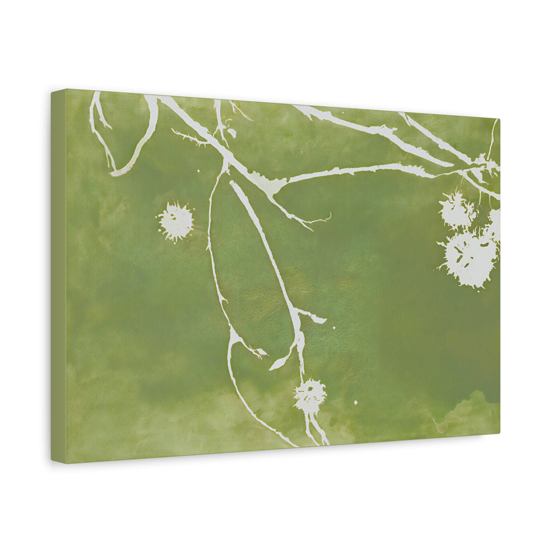 Bloom in Green Silence - Canvas Print