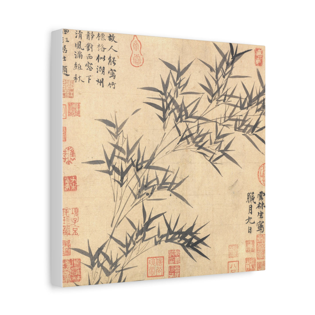 Bamboos Ink and Wash Painting - Zan Ni - Canvas Print