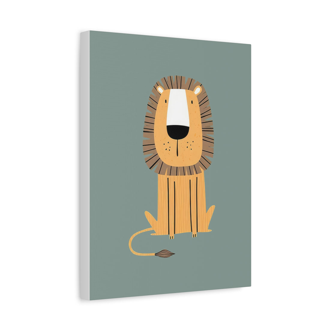 Whimsical Safari - Playful Lion - Canvas Print