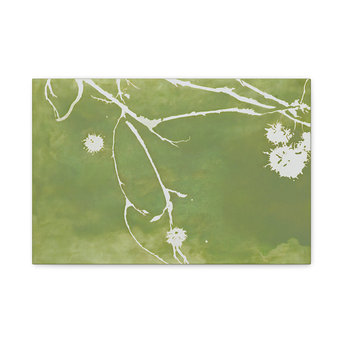 Bloom in Green Silence - Canvas Print