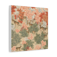Deers in Maple Forest - Canvas Print