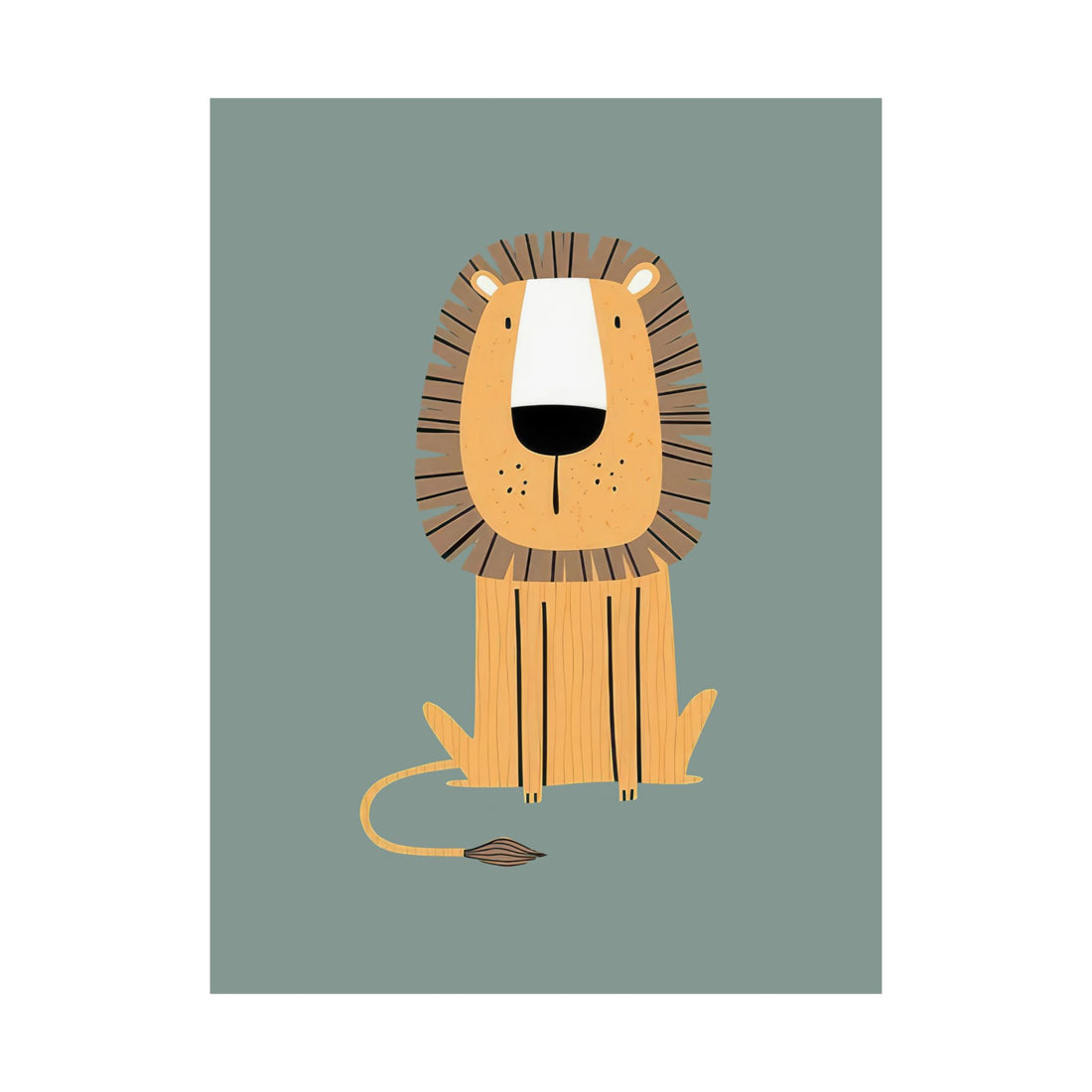 Whimsical Safari - Playful Lion - Poster