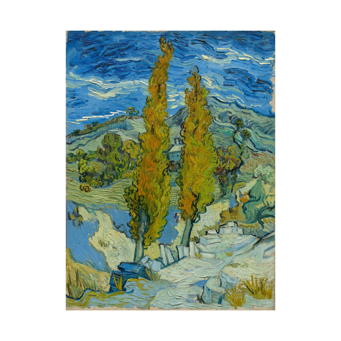Van Gogh - Two Poplars in the Alpilles near Saint-Rémy - Poster