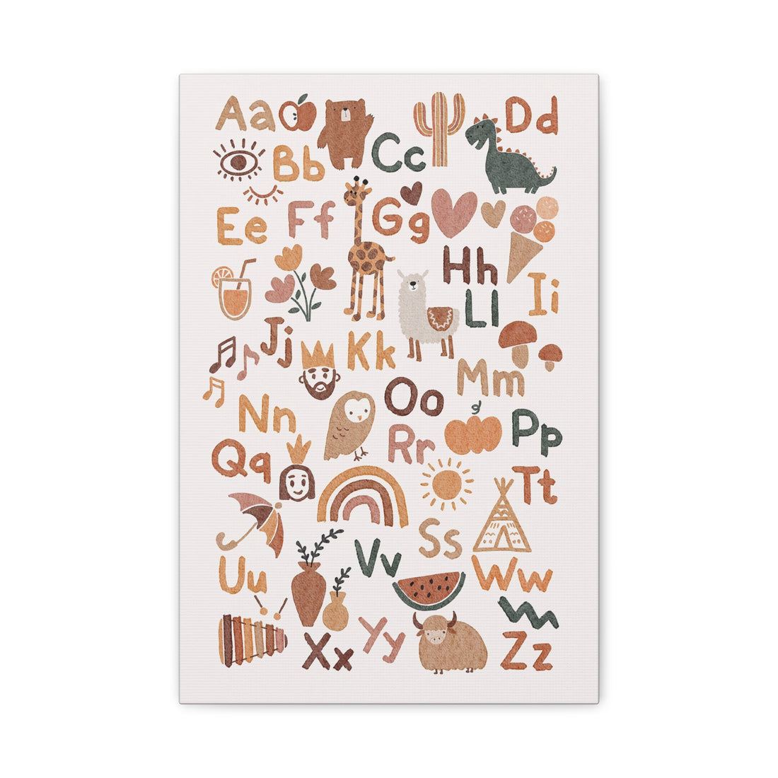 Whimsical Alphabet - Canvas Print