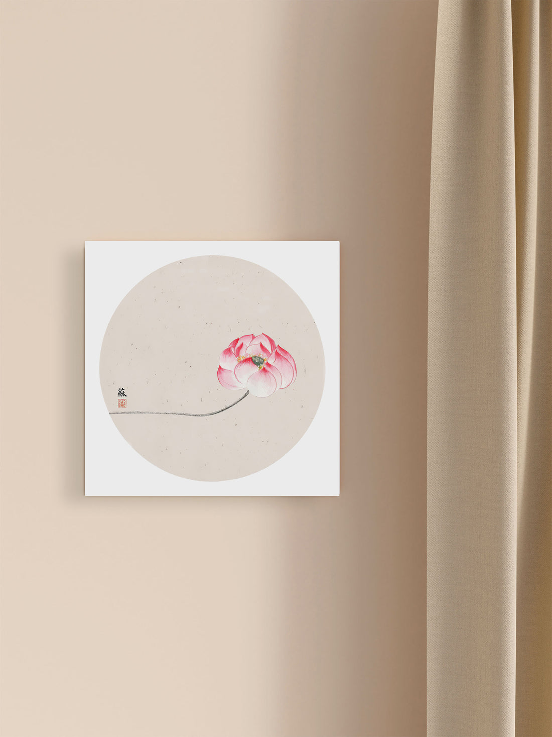Chinese Lotus Style B - Canvas Print