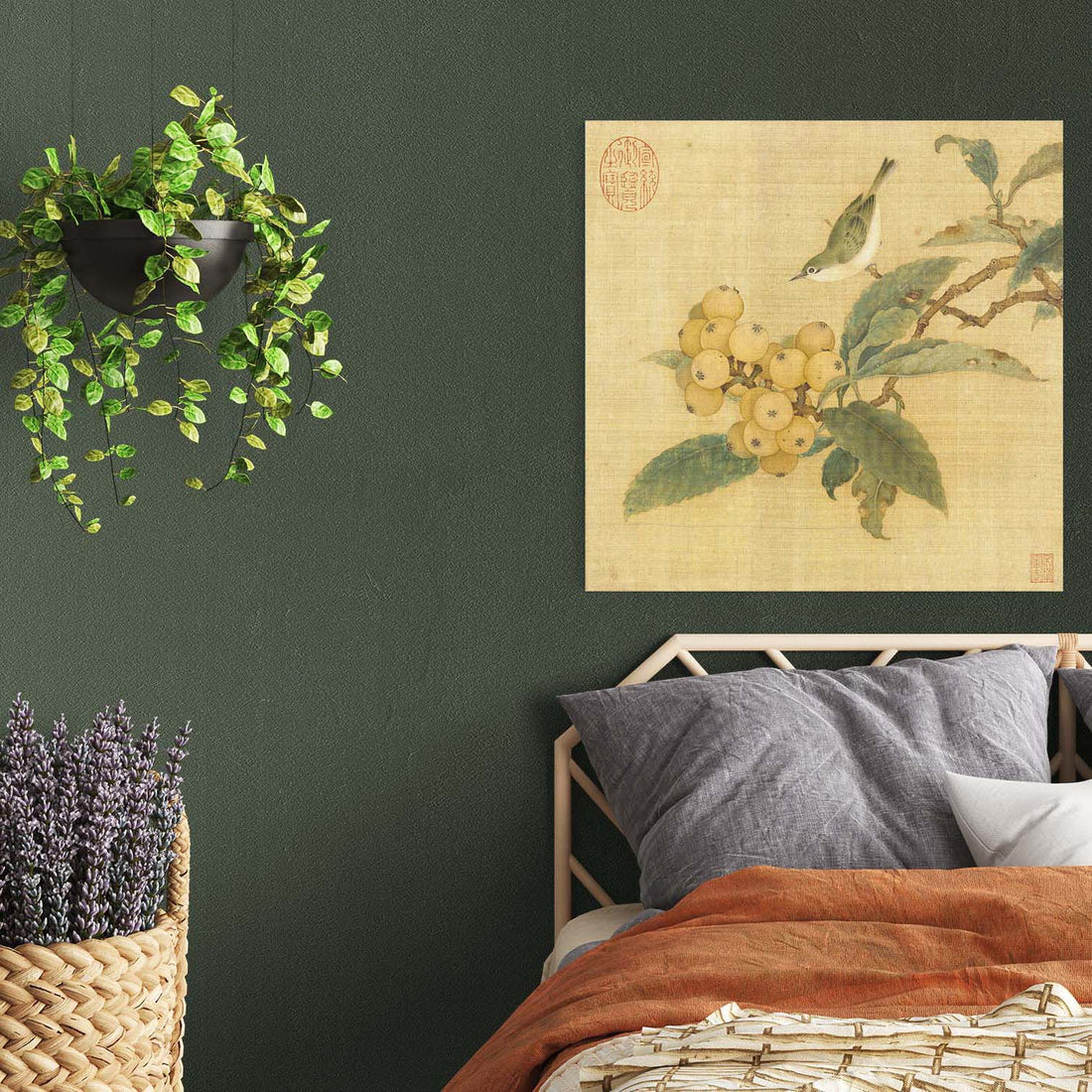 Loquats and Bird - Chun Lin - Canvas Print