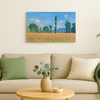 Monet - Poppy Field (Giverny) - Canvas Print