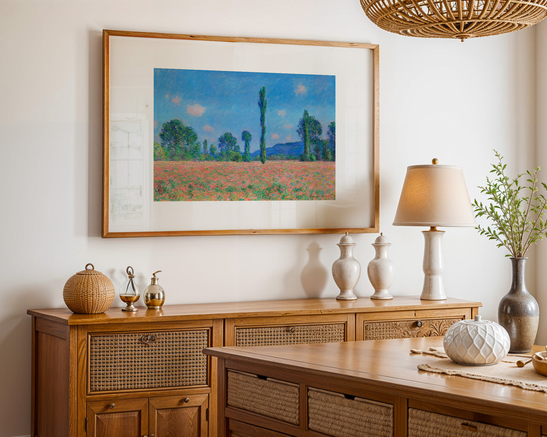 Monet - Poppy Field (Giverny) - Poster