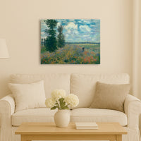 Monet - Poppy Fields Near Argenteuil Landscape - Canvas Print