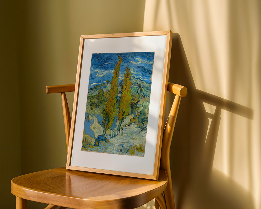Van Gogh - Two Poplars in the Alpilles near Saint-Rémy - Poster