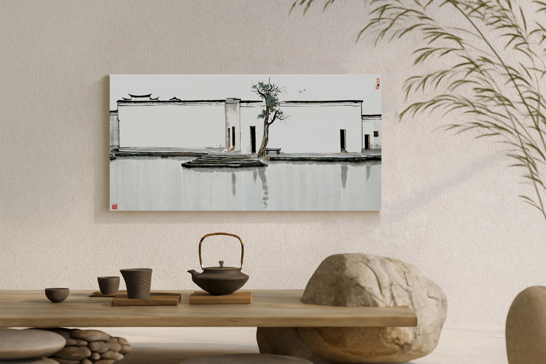 Two swallows - Wu Guanzhong - Canvas Print