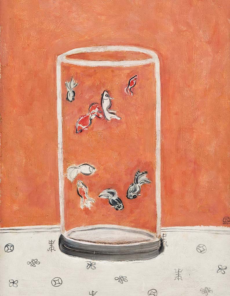 Goldfish - by Sanyu