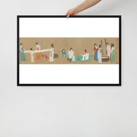 Court Ladies Preparing Newly Woven Silk - by Xuan Zhang