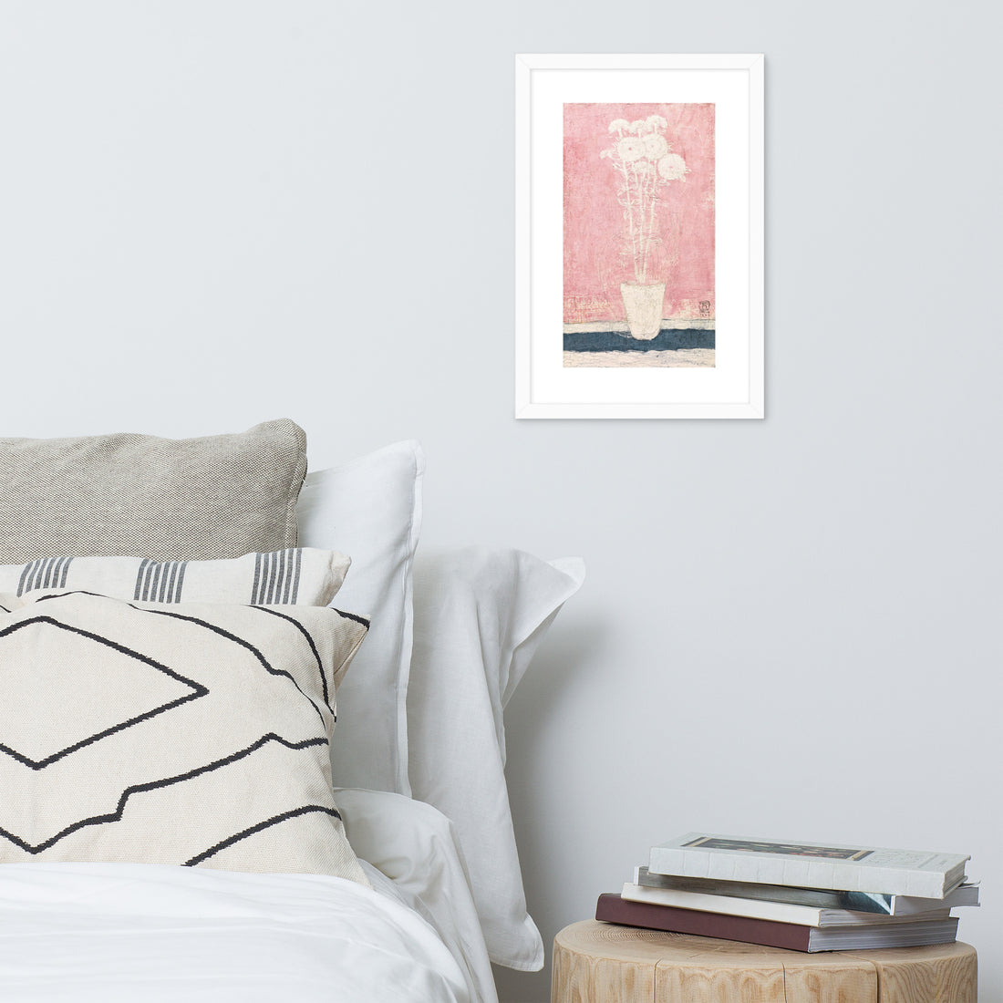 White Chrysanthemums - by Sanyu