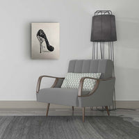Pencil drawing wall decor high heel