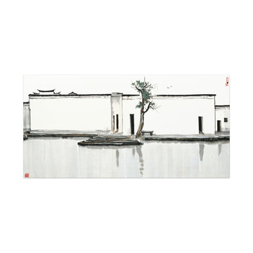 Two swallows - Wu Guanzhong - Canvas Print
