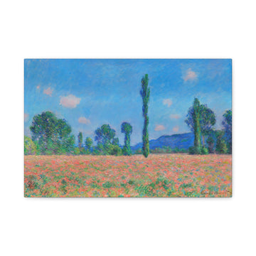 Monet - Poppy Field (Giverny) - Canvas Print