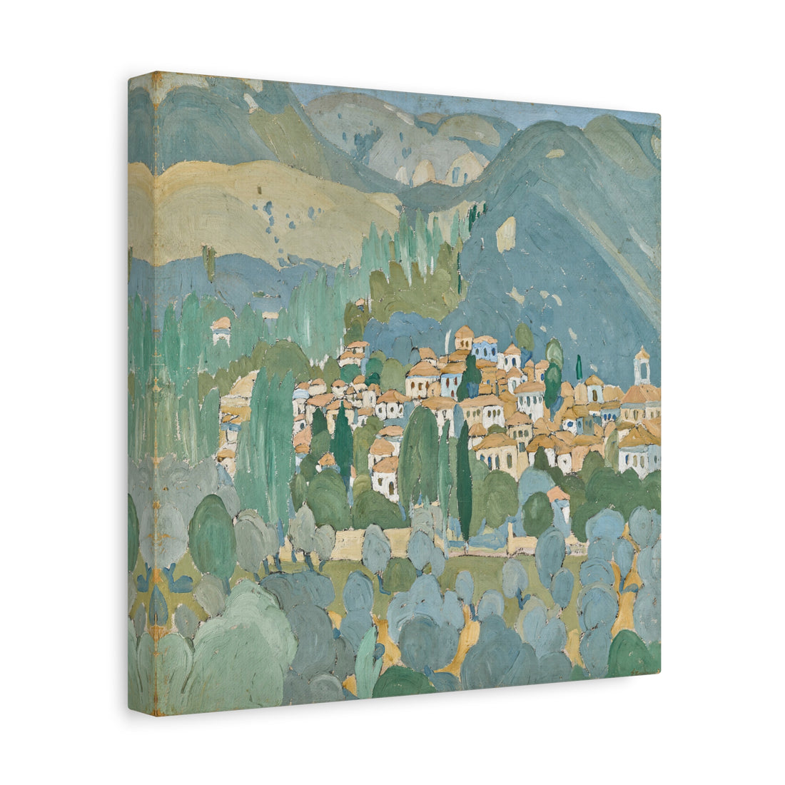 Village Hided in Mountains - Canvas Print