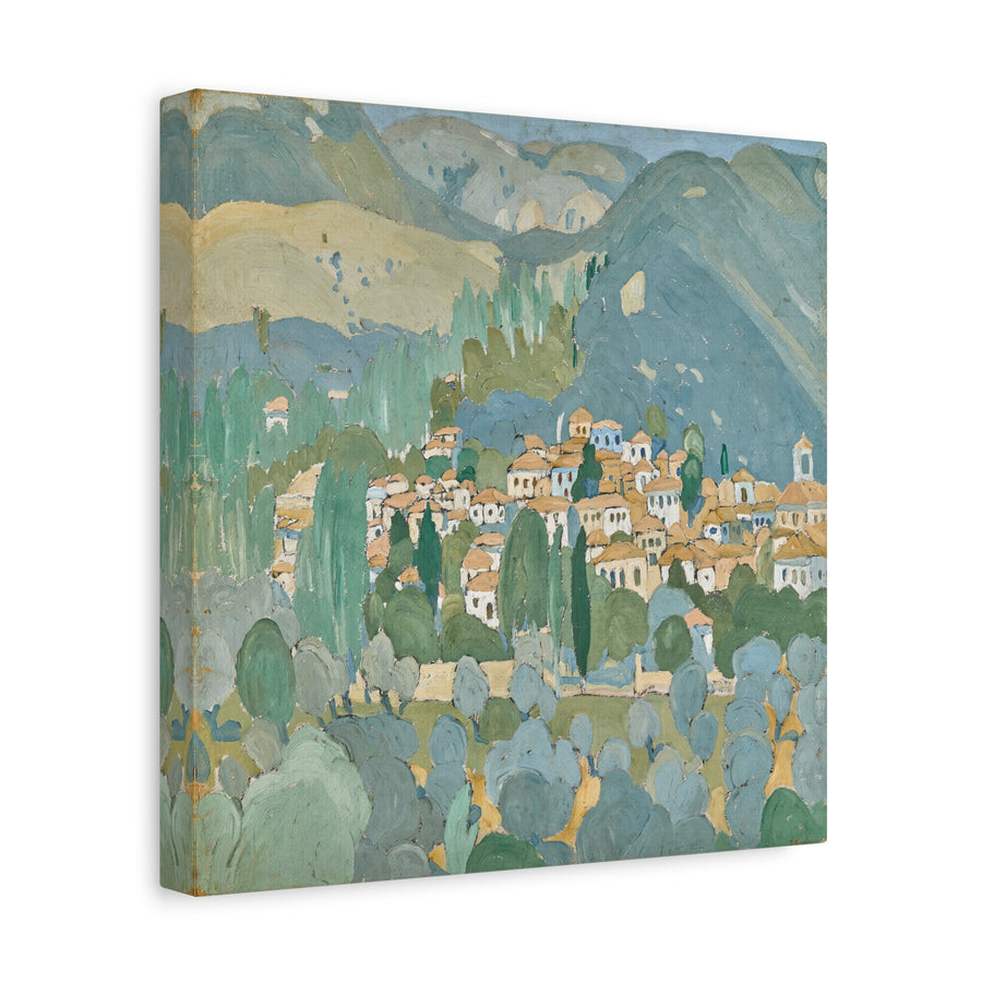Village Hided in Mountains - Canvas Print