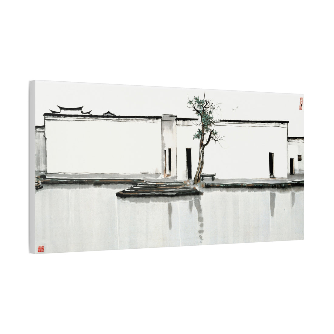 Two swallows - Wu Guanzhong - Canvas Print
