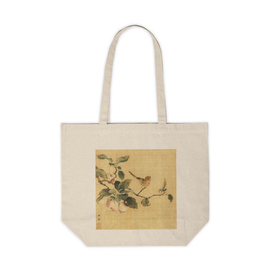 Fruits and Bird - Cotton Canvas Tote Bag