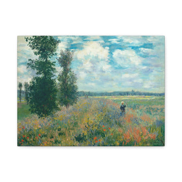 Monet - Poppy Fields Near Argenteuil Landscape - Canvas Print