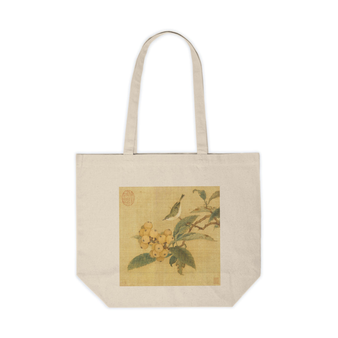 Loquats and Bird - Cotton Canvas Tote Bag