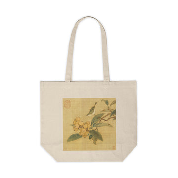 Loquats and Bird - Cotton Canvas Tote Bag
