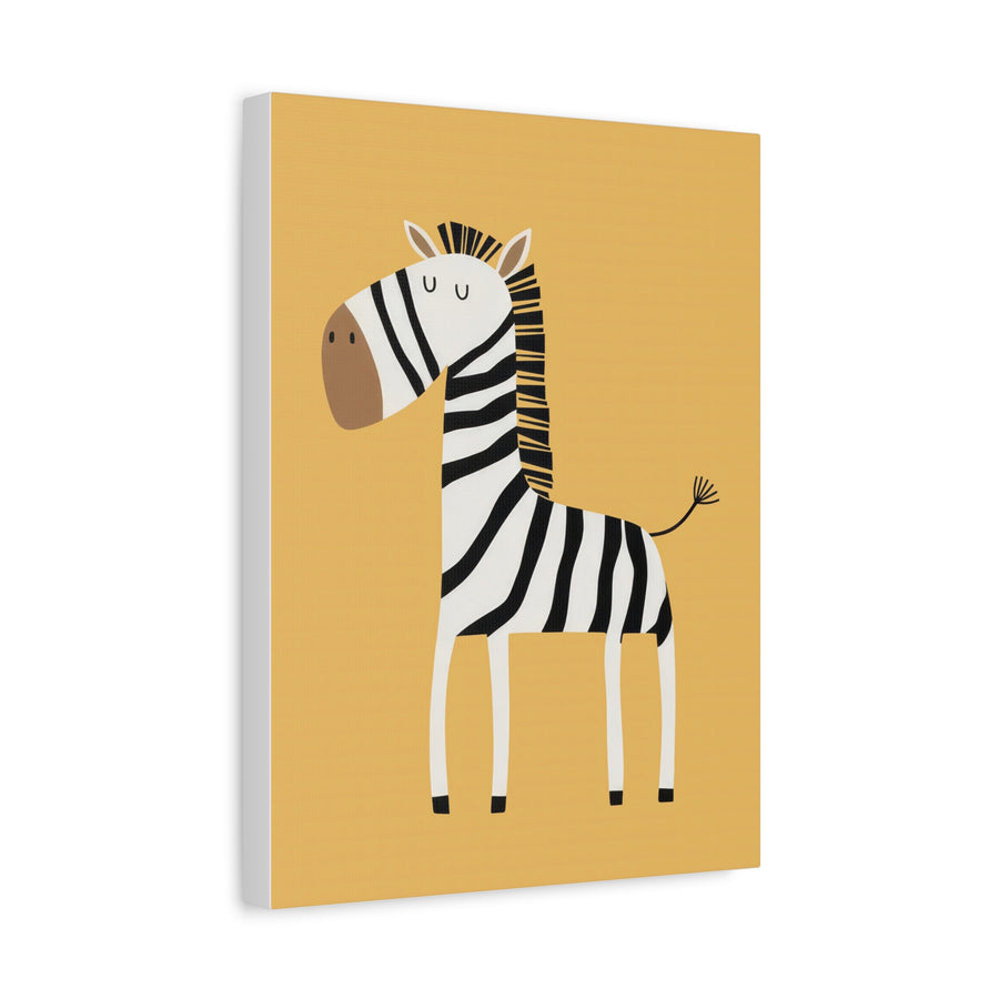 Whimsical Safari - Zebra - Canvas Print
