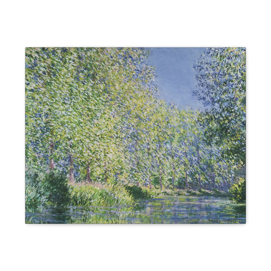 Monet - Bend in the River Epte - Canvas Print