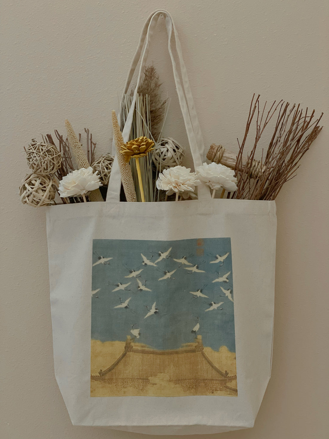 Court Ladies Preparing Newly Woven Silk - Cotton Canvas Tote Bag