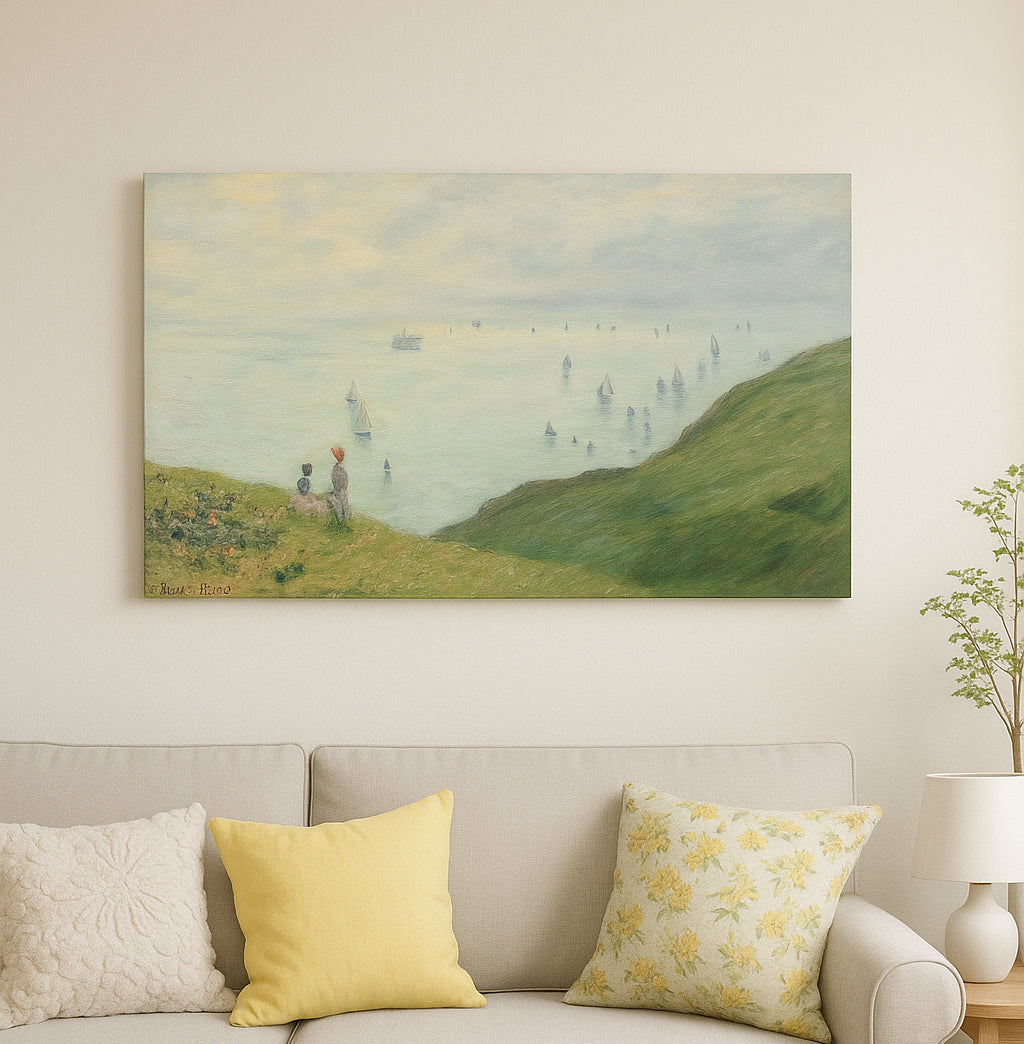 Monet - Cliffs at Pourville - Canvas Print
