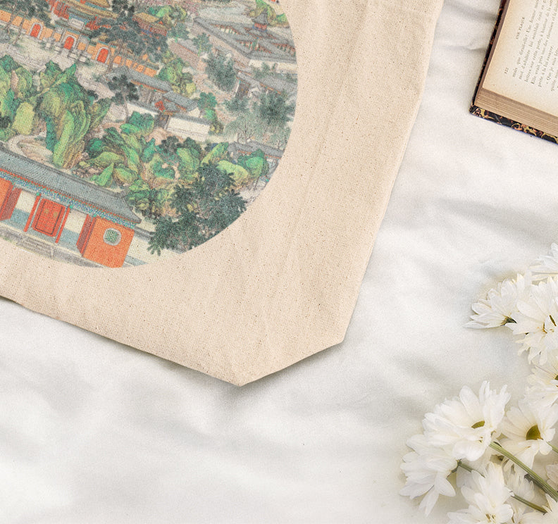 Dream of the Red Chamber - Tour of the Grand View Gardens - Cotton Canvas Tote Bag