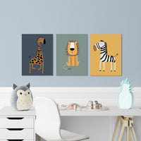 Whimsical Safari - Zebra - Canvas Print