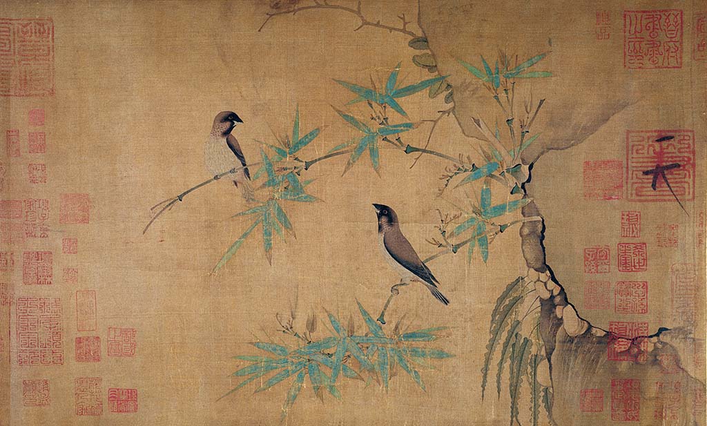 Bamboos and birds - by Ji Zhao