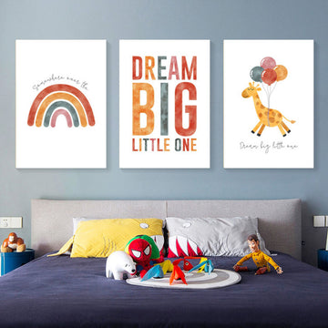 Dream Big Little One - Giraffe baby room wall art print